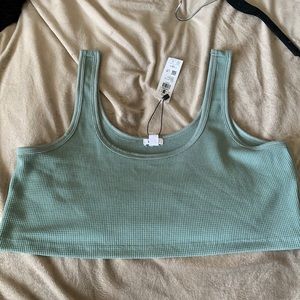 Sea foam green top